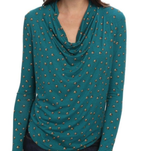 New Michael Kors deep sea‎ green scoop neck top - Picture 1 of 4